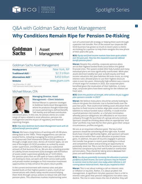 Q&A with Goldman Sachs Asset Management