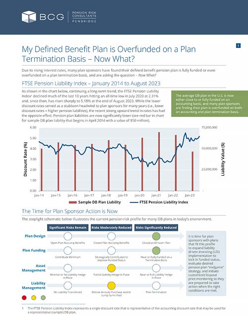 My Defined Benefit Plan is Overfunded on a Plan Termination Basis – Now What?