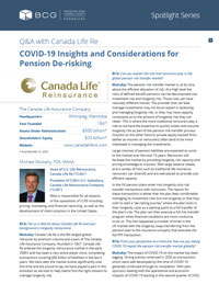 Q&A with Canada Life Re: COVID-19 Insights and Considerations for Pension De-risking