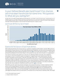 Is your Defined Benefit plan hard frozen?