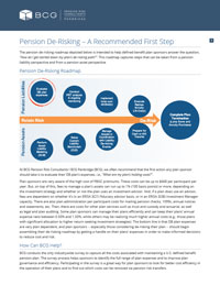 Pension De-Risking – A Recommended First Step